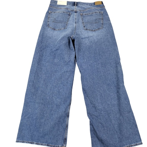 American Eagle Womens Skater Jean High Rise Wide Leg Baggy 90s Denim NWT Size 14 - Picture 3 of 8